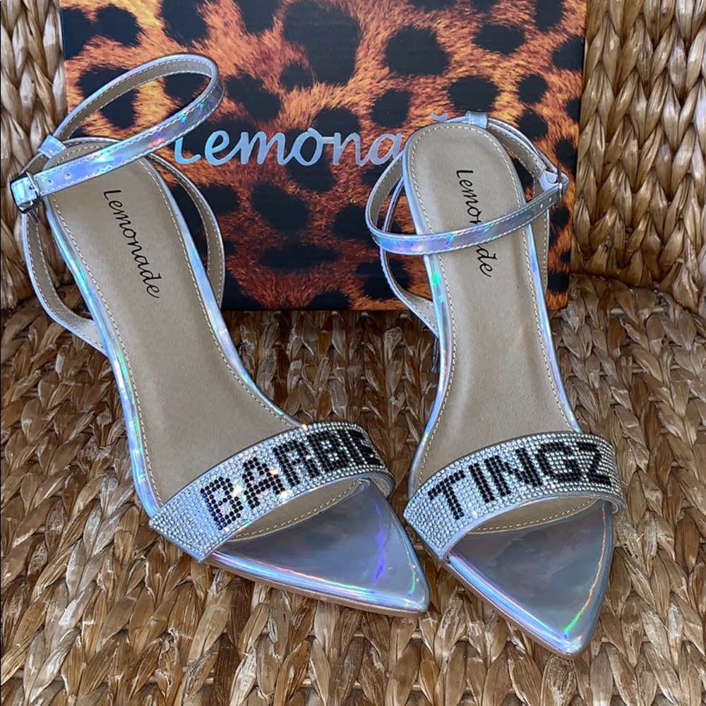 NIB 💕Barbie ✨ Tingz 💕 Rhinestone Stiletto Heels - Picture 5 of 8